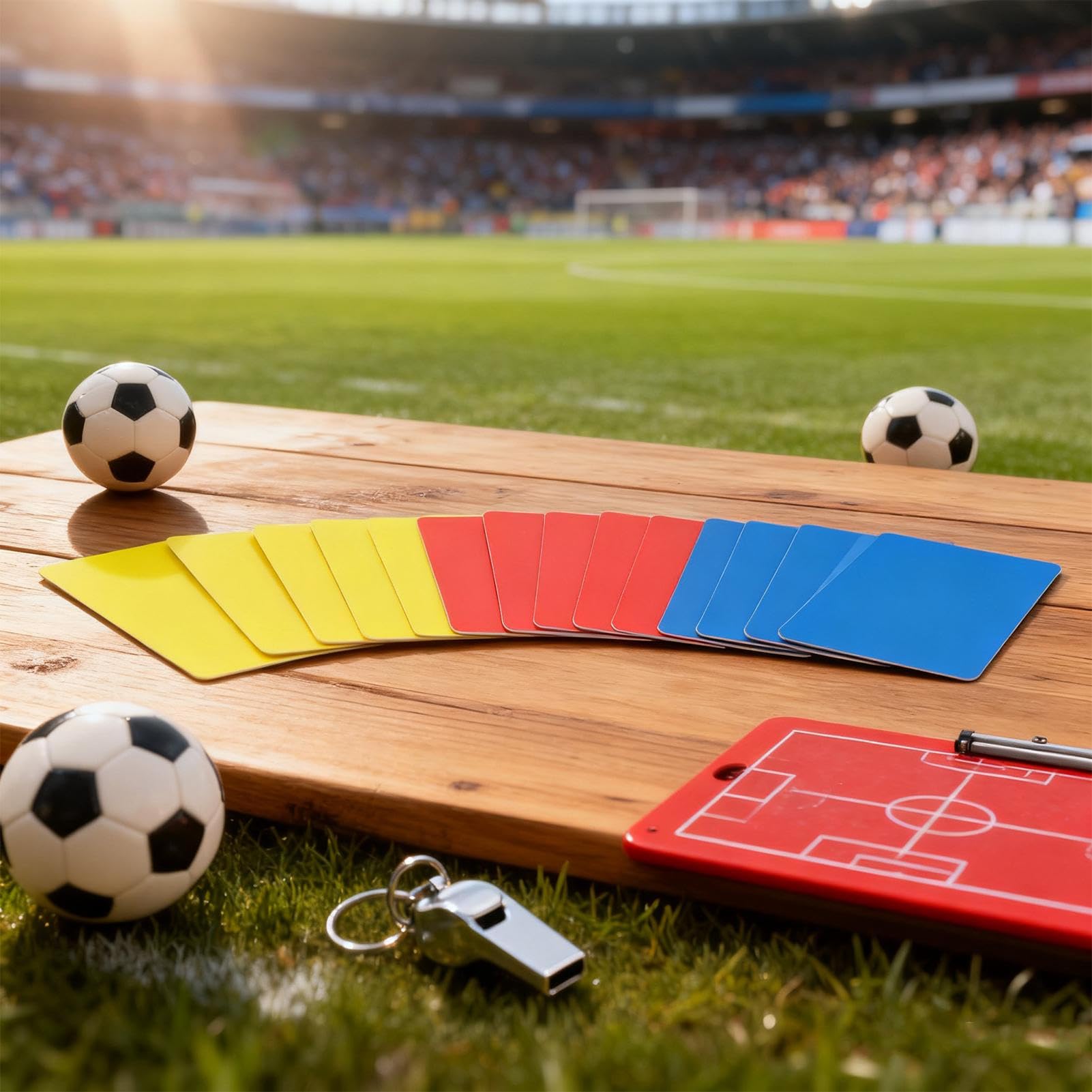 Tarjetas para Árbitros de Fútbol 3 Piezas - Herramienta de Juez para Hockey Voleibol Baloncesto Lucha Balonmano
