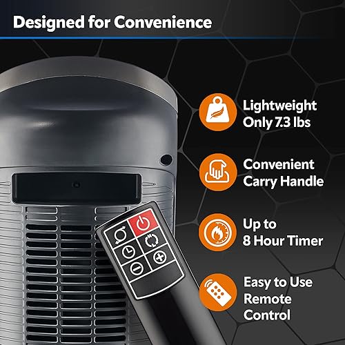 Miniatura 6 de Lasko 755320 - Calefactor de cerámica 85 largo x 725 ancho x 23 alto pulgadas