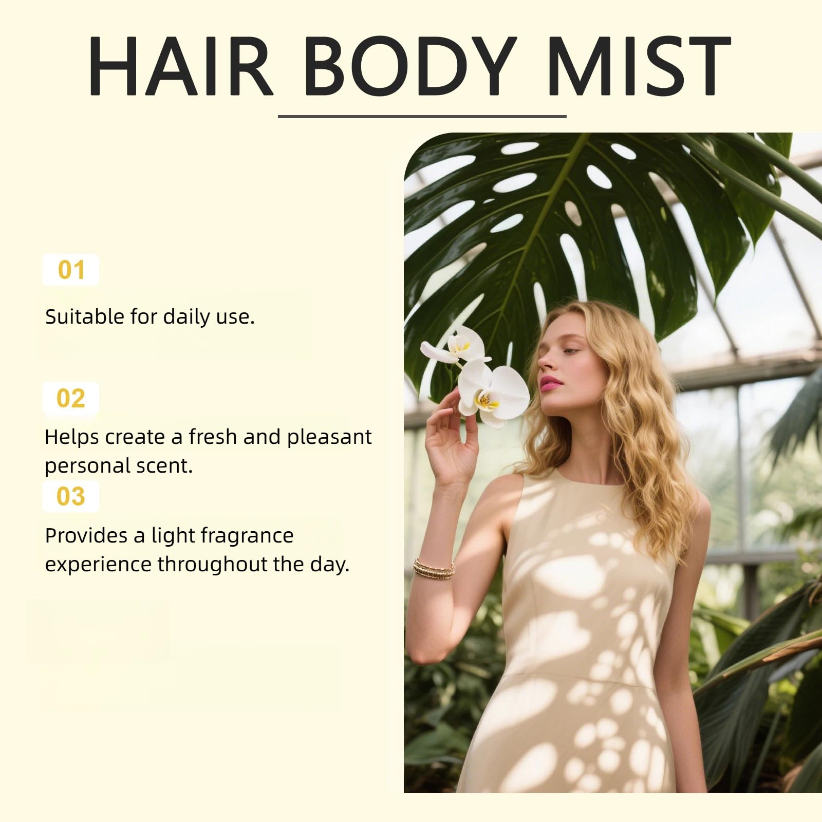 Vanilla Beach Hair & Body Mist Fragrance Spray, Long-Lasting Fresh Scent, Fine Mist, Lightweight Formula, 8.12 fl oz (2pcs) — view 3
