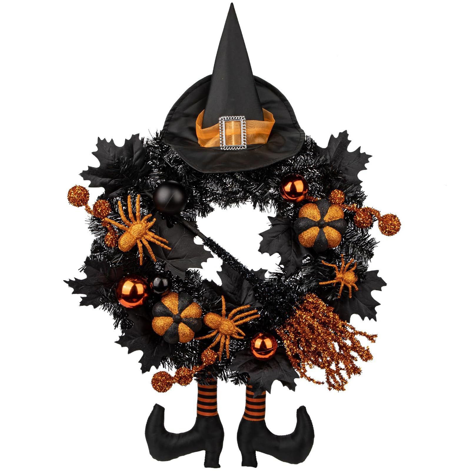 Decorativa Ghirlanda Sospesa Halloween con Accessori da Strega