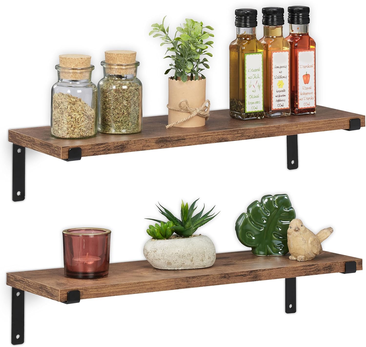 Floating Wooden Wall Shelves for Books | Wall Mounted Bookshelf for Living Room & Bedroom | Floating Wall Bookshelf | Book Shelf Wooden Wall Mounted | Decorative Wall Shelf Rack Set of 2-image-37