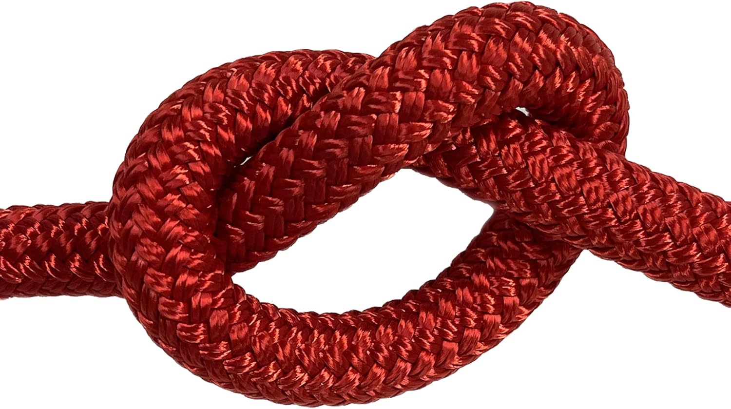 Yacht Braid Polyester Rope, Red 5/8 Inch (100 feet)
