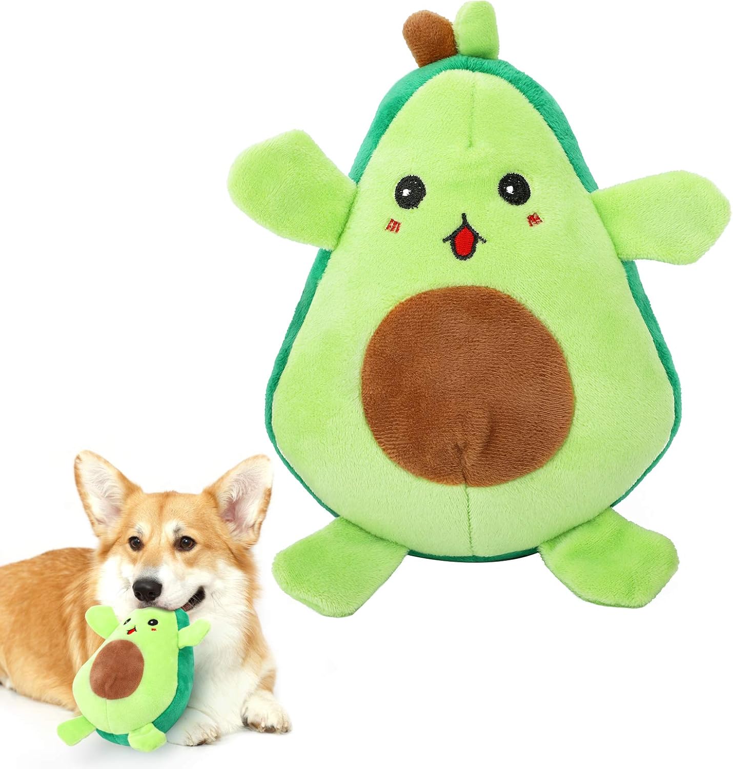 ペットおもちゃ Pawaboo 犬おもちゃ アボカド 犬 噛むおもちゃ ぬいぐるみ 知能玩具 投げて遊ぶ 噛んで遊ぶ 好奇心 鳴く 音が出る玩具 柔らかい 犬遊び 清潔 安全 丈夫 耐久性 トレーニング ストレス解消 肥満解消 運動不足 中小型犬に適用 ペットお留守番に 多彩色