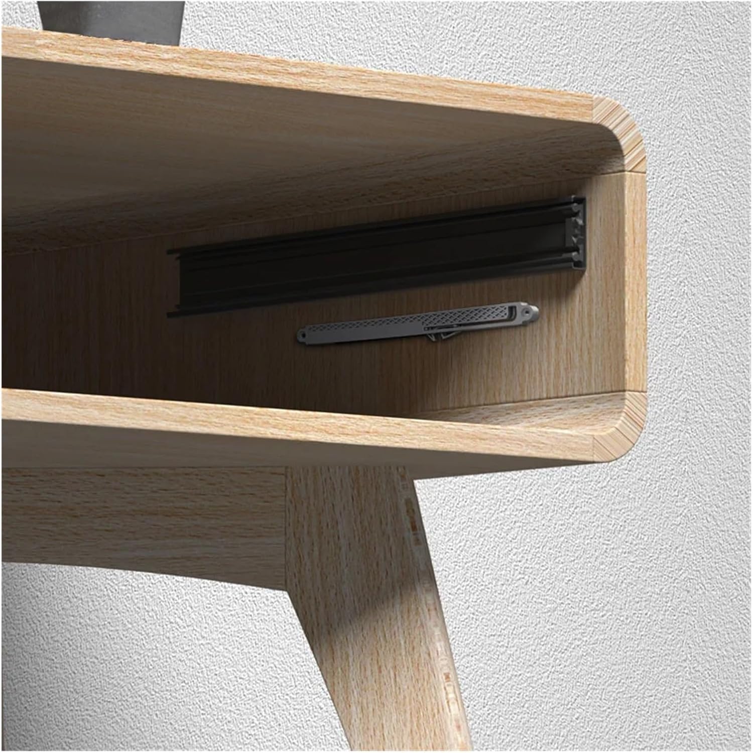 Heavy Duty Drawer Slides 1pcs Drawer Rail Silent Buffer Slide Anti-Collision Damper Automatically Closes Side Mounted Guide