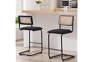 Zesthouse Mid Century Modern Upholstered Bar Stools Counter Height Set of 2,...