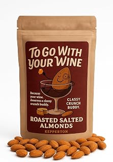 Kepperton To Go With Your Wine Roasted Almonds - Gourmet Snack for Wine Lovers, Funny Hostess Gift, Unique Gag, Stocking Stuffer, Cozy Party Treat