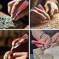 Vista 2 de Prime Model Scriber Gundam Resin Carved Scribe Line Hobby Cutting Tool Chisel, Model Chisel with 7 Blades (0.1/0.2/0.4/0.6/0.8/1.0/2.0mm)，for