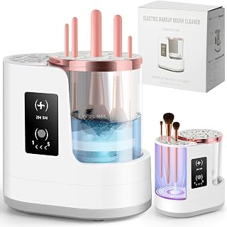 CAPOT 3-in-1 Electric Makeup Brush Cleaner & Dryer - Automatic USB Portable Machine for All Brushes, Smart Touch Controls