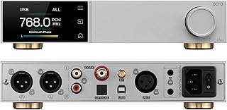 Topping D70 Pro OCTO DAC - 8X CS43198 Bluetooth 5.1 LDAC Aurora UI Colour Display RCA & XLR Output HiFi Decoder with Remote Control (Silver)