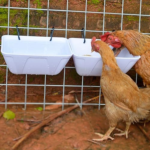 Miniatura 2 de Essilnn Comedero colgante para pollos para cabra, oveja, lechón, ciervo, perro, pato, aves de corral, contenedor de alimentación pequeño para ganado
