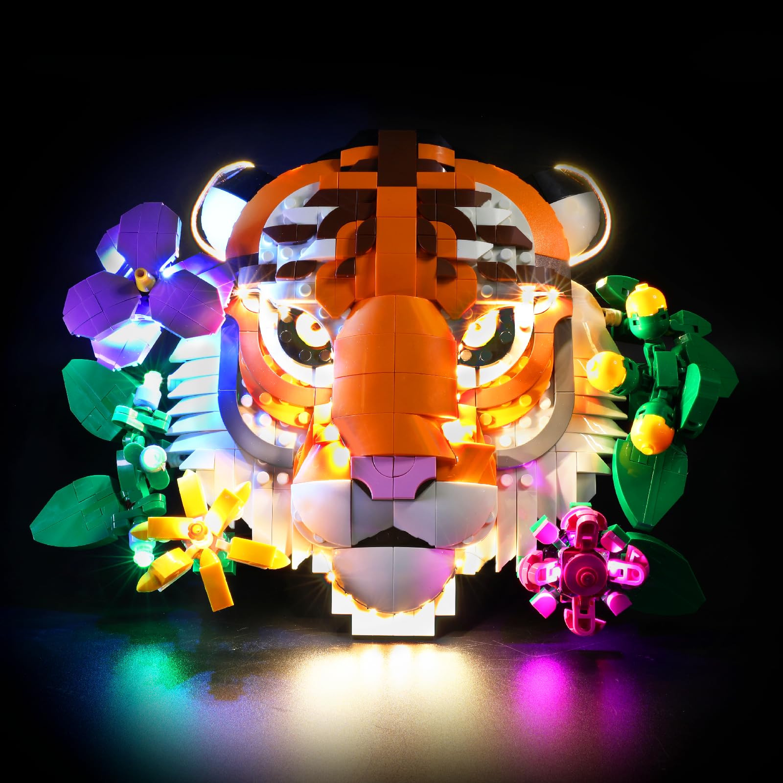 flashebrick LED Light Kit for Lego The Fauna Collection - Tiger 31217 - Compatible with Lego Art Building Set, Lighting for Tiger Decorative Painting (NOT Included The Model Set)