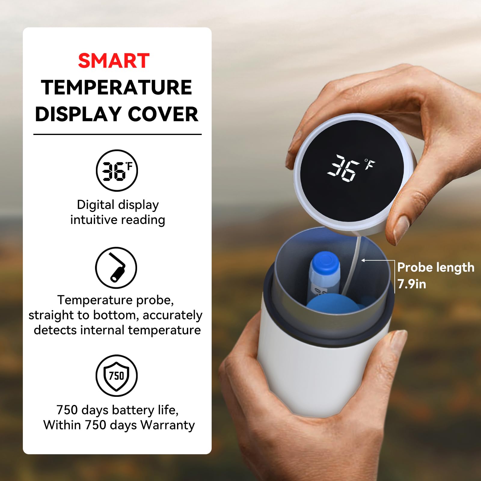 DISONCARE Odyssey 60H 3Pens Insulin Cooler Travel case Digital Display Medication Cooler for Medicine Travel TSA Approved Ice Pack Diabetic Medical Cooler Diabetes Bag EpiPen with Medical Tag?White