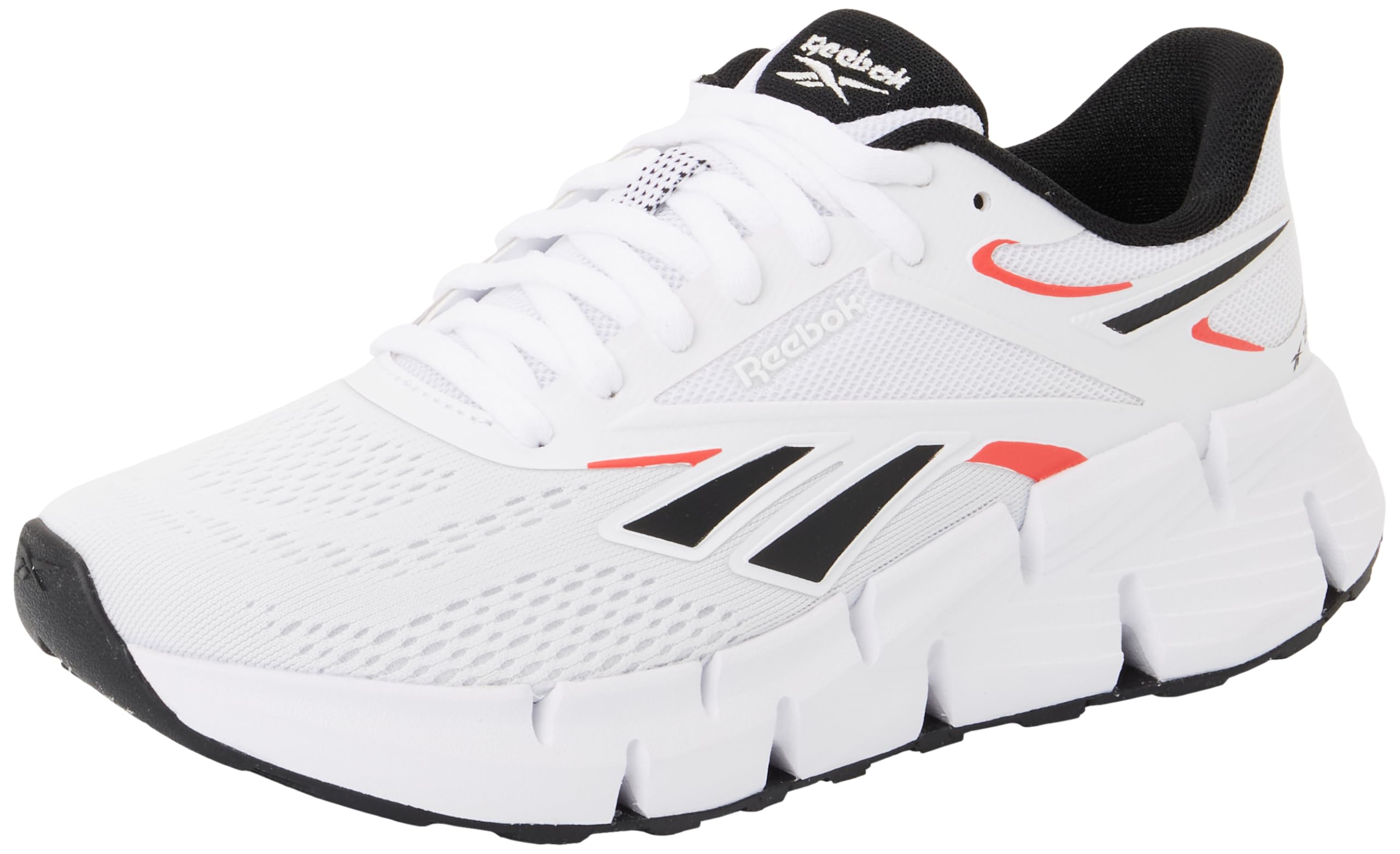 Reebok Men's Zig DYNAMICA 6 Sneaker, FTWR White/CORE Black/Energy RED, 44.5
