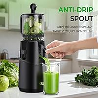 Vista 7 de Cold Press Juicer, WETIE Juicer Machines with 5.3" Large Feed Chute for Whole Fruits & Vegetables, Juice Extractor Slow Masticating Juicer with 99%