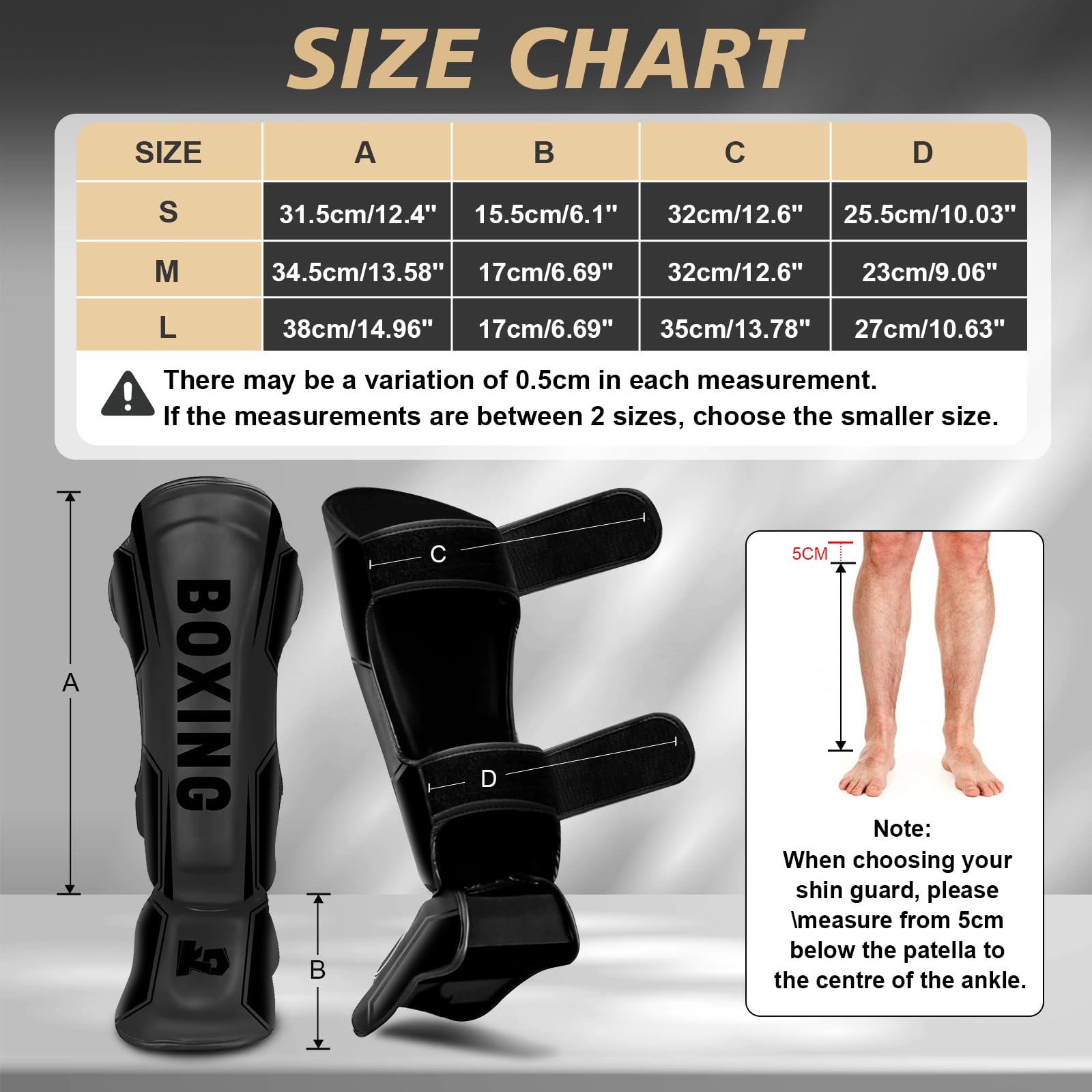 NZQXJXZ Espinilleras de Kickboxing, Espinilleras de Muay Thai, Protectores de Piernas Ajustables con Protección para el Empeine, Equipo de Entrenamiento para Entrenamiento y Combate de MMA