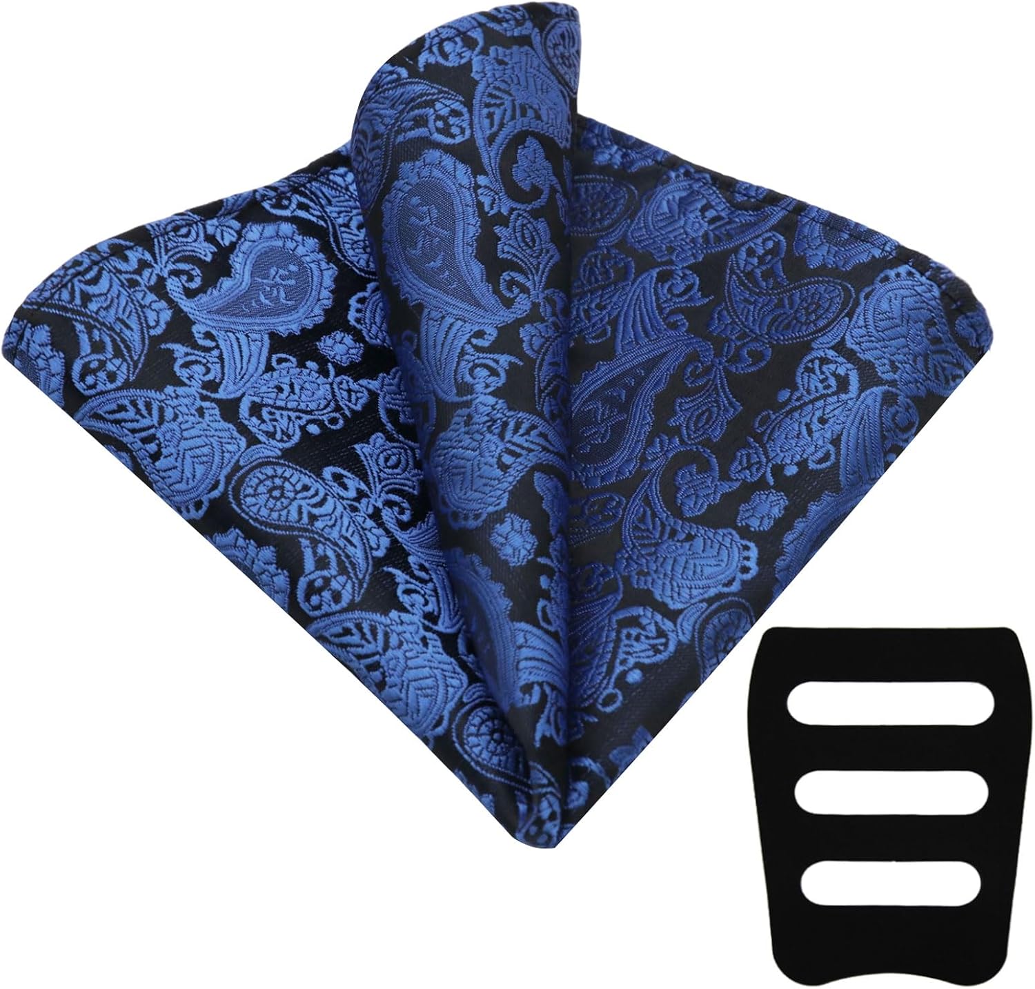 Men's Handkerchiefs with Pocket Square Holder Paisley Pocket Square Handkerchief for Men Wedding Party Business