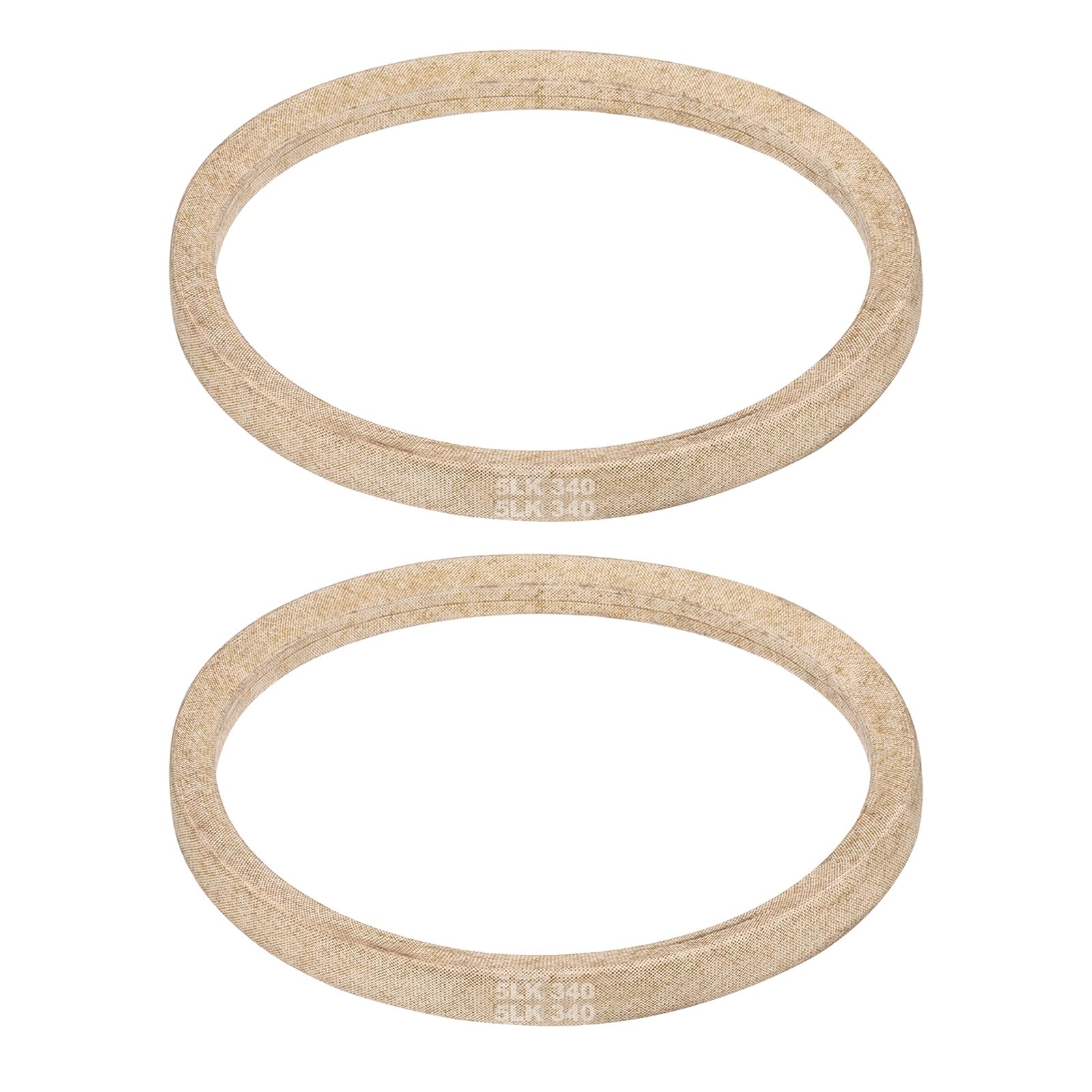 sourcing map 2Pcs 5LK340 Lawn Mower Deck Belt, 21" Length 5/8" Width 7/16" Thick V-Belt Reinforced with Aramid Fiber Cords, Dry Fabric Wrapped Belt for Lawn & Garden Machinery, Riding Mowers