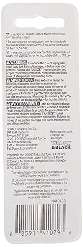 Miniatura 9 de DEWALT DWA1207 764" broca industrial del acero de aleación del cobalto del punto piloto