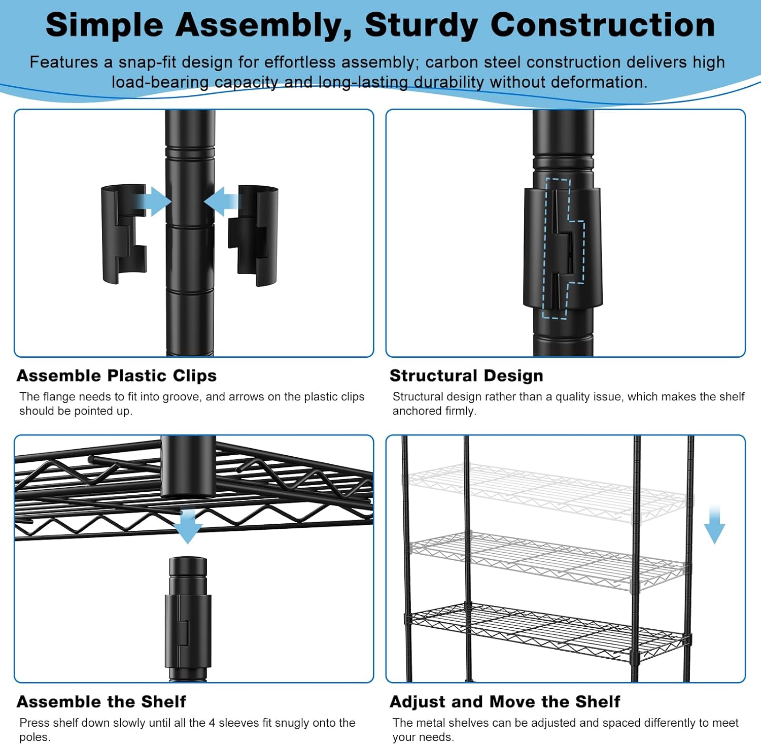 3 Tier Over Washer and Dryer Storage Shelf, Adjustable Height Carbon Steel Laundry Room Organizer with Rotating Hooks & Clothes Hanging Rod, Space-Saving Storage Rack for Laundry & Bathroom