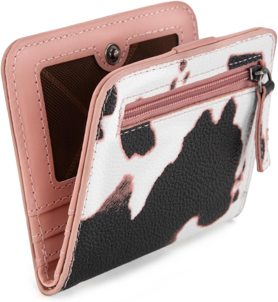 X Wrangler Small Cow Print Wallets for Women Slim Thin Wallet Card Cases Money Organizer Thin Mini Pocket Wallet with Rfid Lining and A Coin Purse - Image 2
