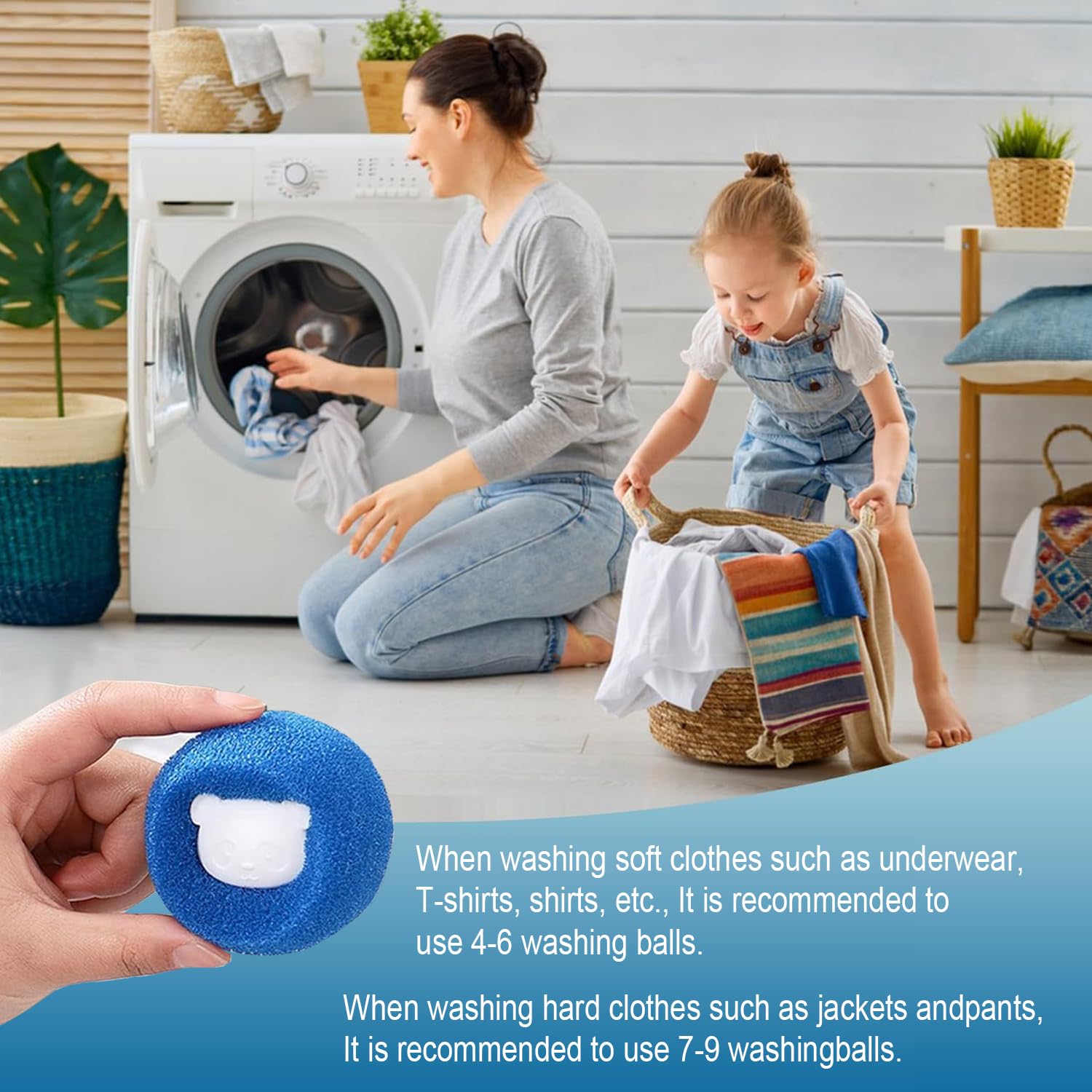 12 Balles Anti-poils Machine à Laver – Réutilisables, Capture Poils Animaux Et Humains, Lavage Et Séchage