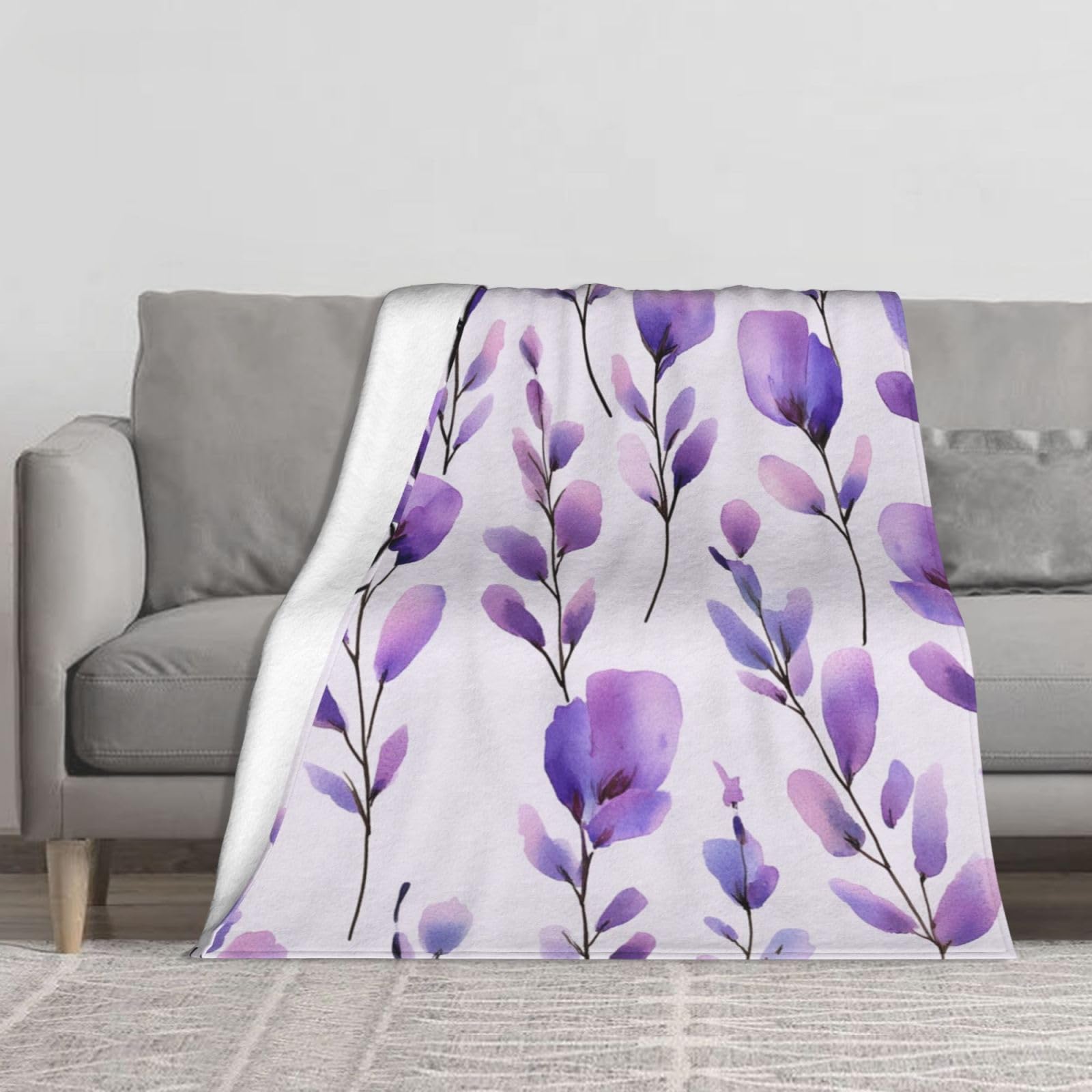 Couverture en flanelle fleurie pour vos moments cocooning au lit ou en camping
