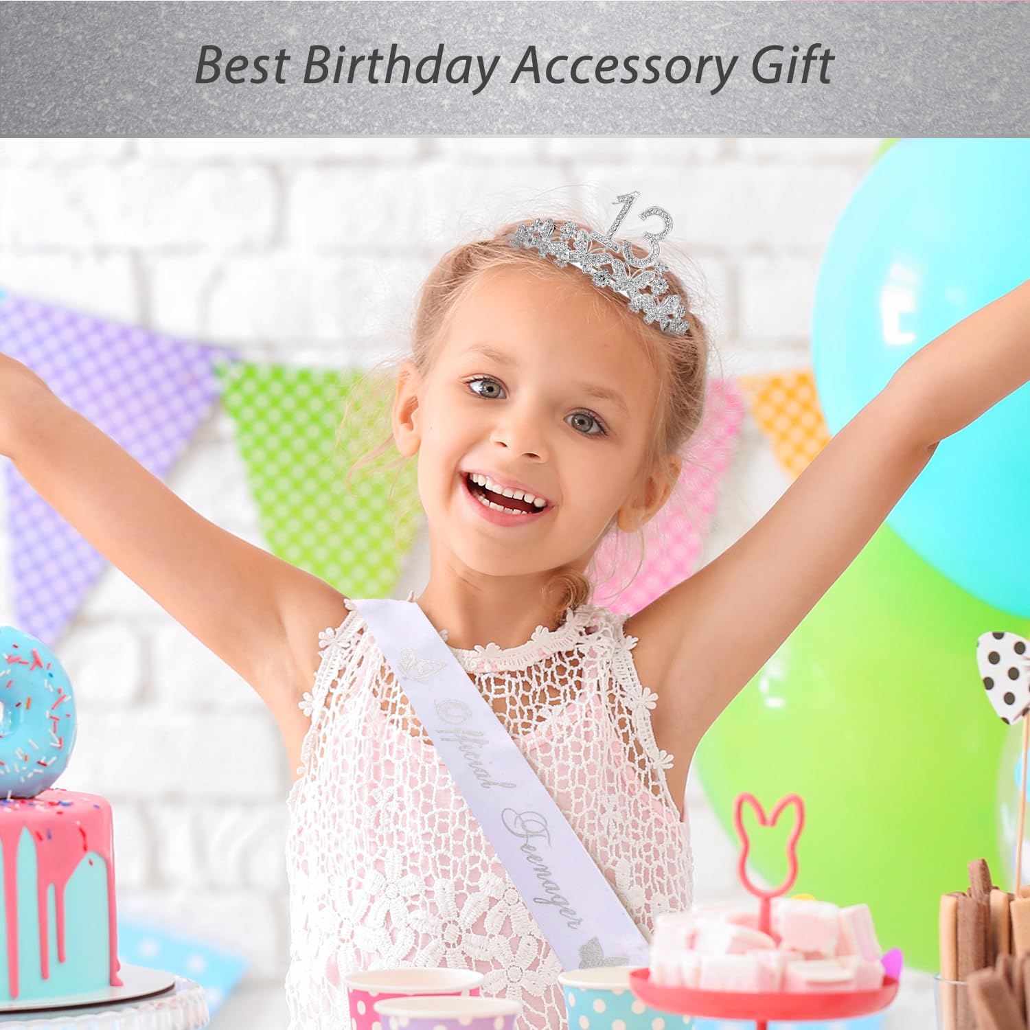 Amazon.com: DORADREAMDEKO 13th Birthday Sash and Tiara for Girls - Fabulous Set: Glitter Sash + Butterflies Rhinestone Silver Premium Metal Tiara, 13th Birthday Gifts for Teenegers Party : Toys & Games Amazon.com: DORADREAMDEKO 13th Birthday Sash and Tiara for Girls - Fabulous Set: Glitter Sash + Butterflies Rhinestone Silver Premium Metal Tiara, 13th Birthday Gifts for Teenegers Party : Toys & Games