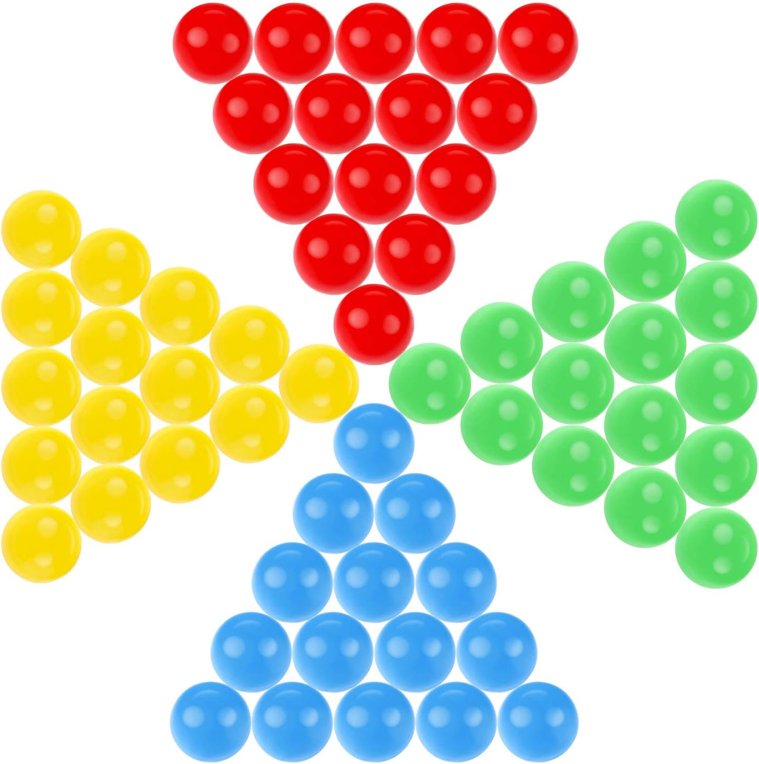Gejoy 150 Pieces 14.4 mm Game Replacement Marbles Plastic Colored Game Balls Compatible with Hungry Hungry Hippos Greedy Frog