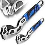 DISEN Self Adjusting Pipe Wrench, 8” and 12” Multifunctional Self Locking Wrench Set, Self Adjustable Wrench Plumbing Tools for Pipe Fittings and Nuts, Chromium Vanadium Steel