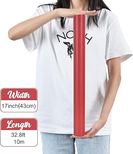 Miniatura 2 de BEISHIDA Papel de regalo rojo de color sólido con brillo perlado mate, papel de regalo para bodas, cumpleaños, graduación, papel de regalo de