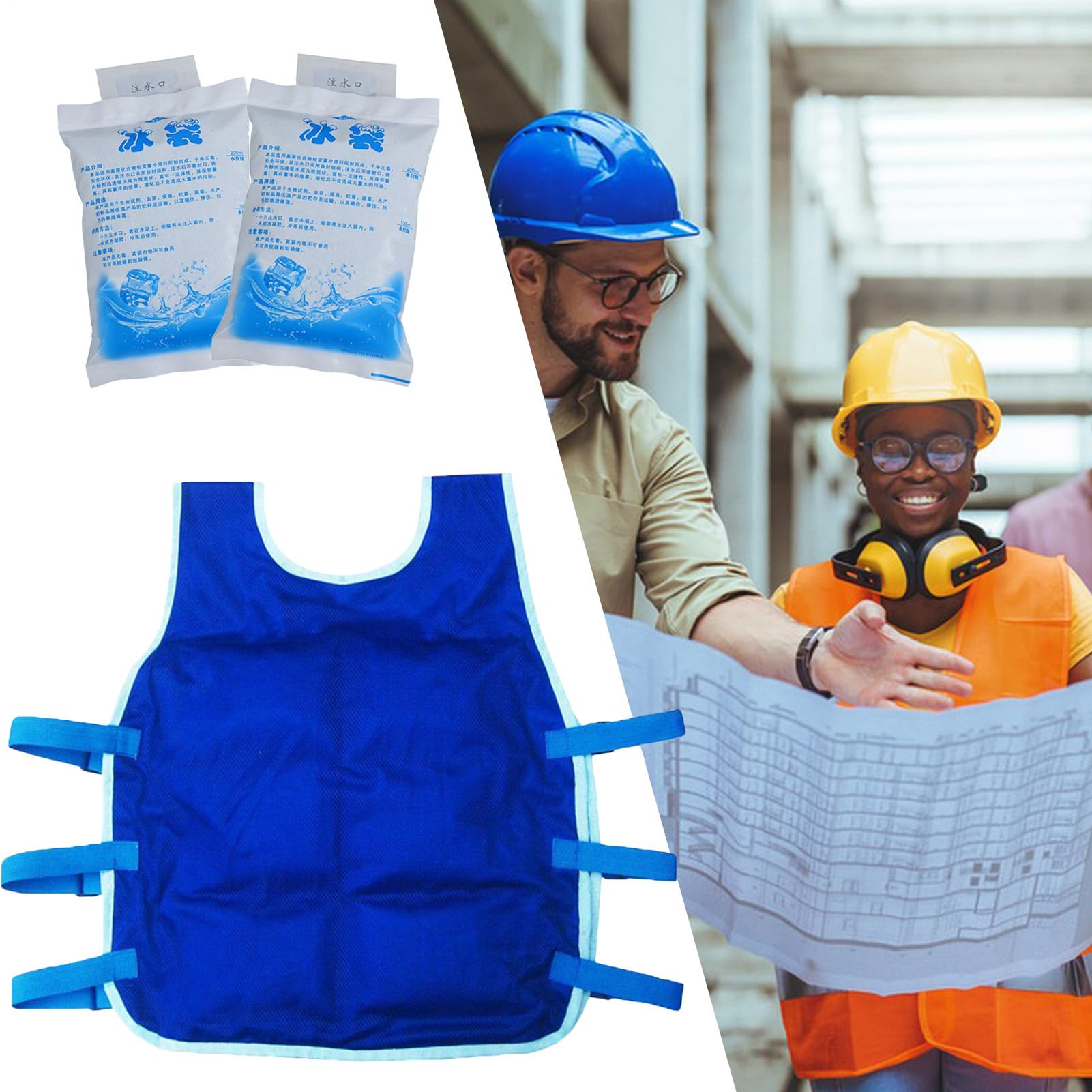 Gilet refrigerante per uomo e donna, gilet freddo leggero, assorbe il sudore, gilet rinfrescante per adulti, gilet rinfrescante per esterni, escursionismo, equitazione, pesca, riutilizzabile