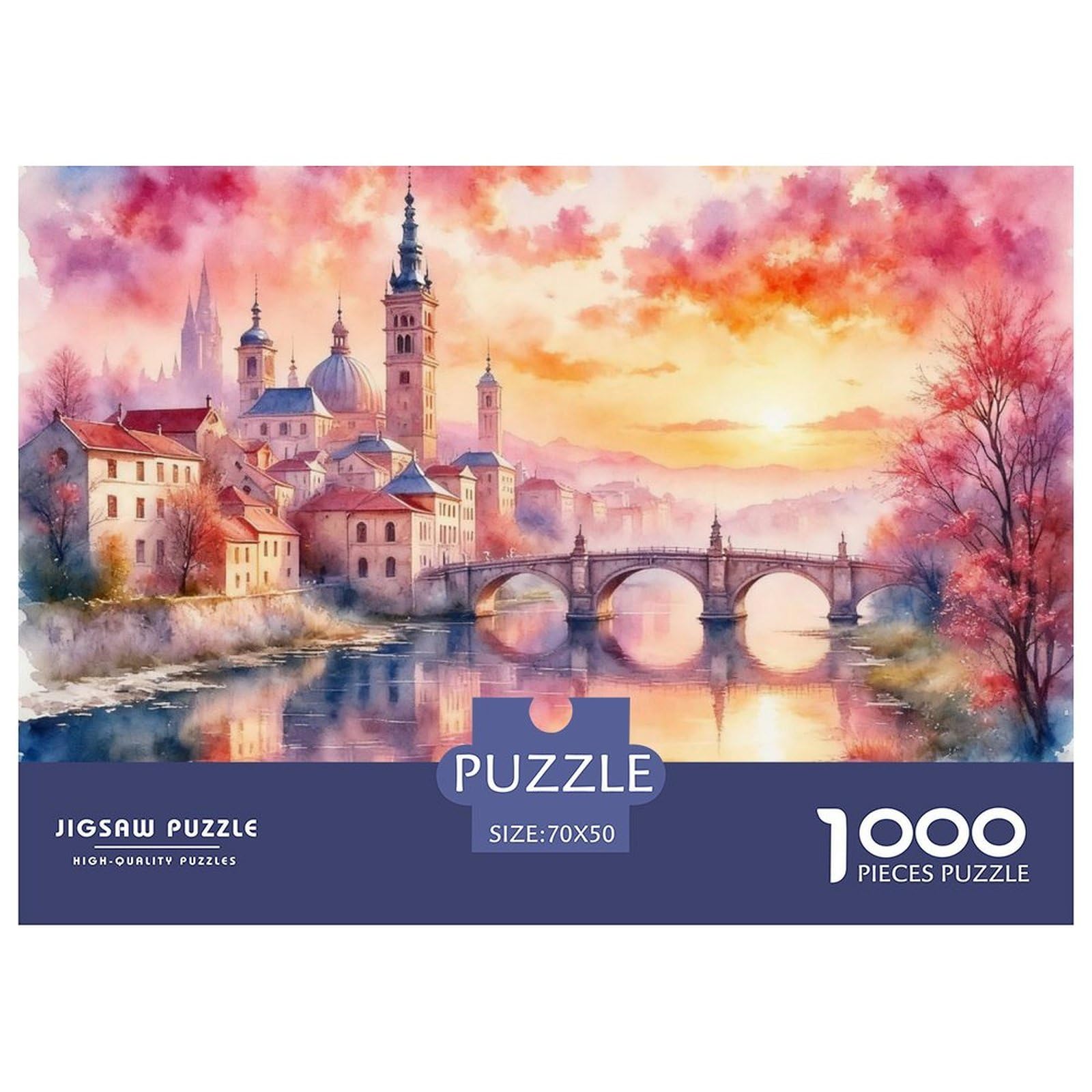 Jigsaw Puzzles 1000 Pieces Prague Castle Jigsaw 70x50cm/1000pcs Toy for Adults And Kids Stress Reliever Educational Games DIY Cardboard