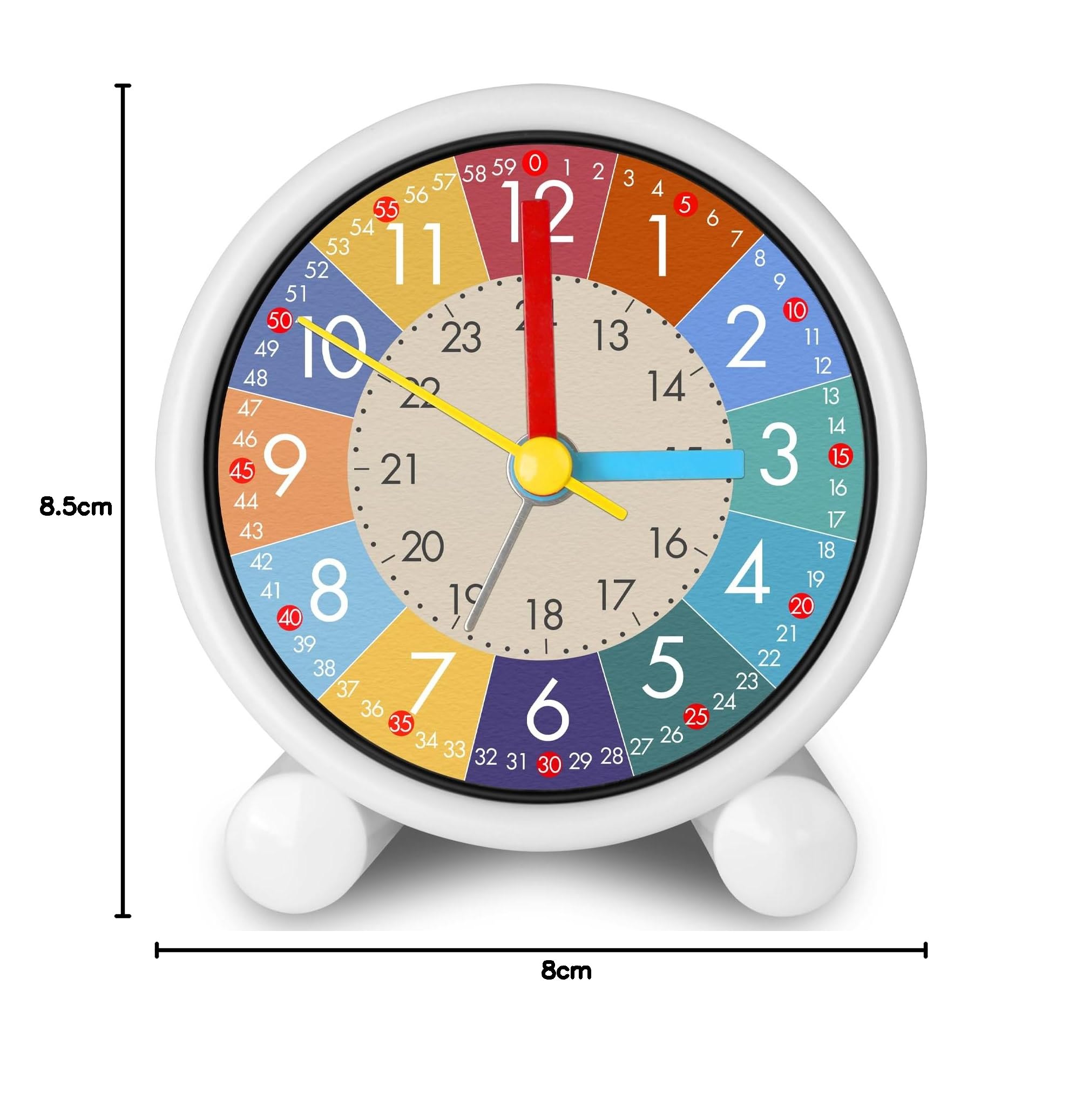 Réveil Numérique Silencieux Éducatif pour Enfants - Horloge d'Apprentissage Analogique Sans Tic-tac
