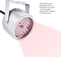 Vista 2 de Ejoyous Iluminadores infrarrojos 48 LED IR luces 60 grados gran angular infrarrojos visión nocturna luz para interior al aire libre CCTV cámara