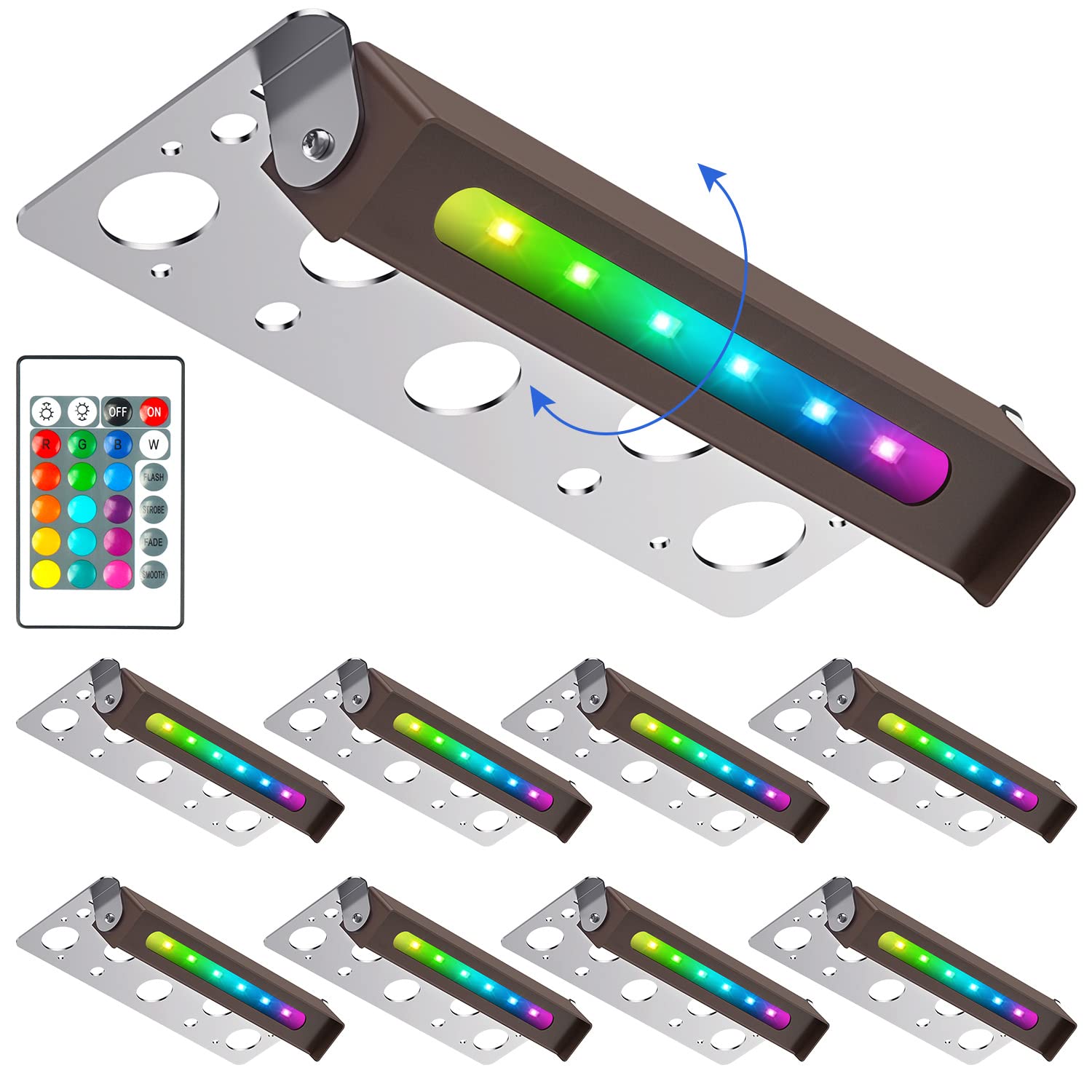 Buy 8Pack 7 Inch LED Hardscape Lighting, Retaining Wall Lights 3W