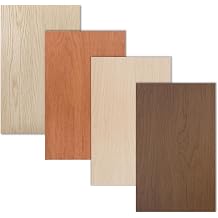 TruFlat 1/8" Pre-Finished Plywood Essentials Pack 12"x19" 24 Sheets MDF Core Flat Wood Boards for Laser Cutting, Engraving 6 White, 6 Black, 6 Linen, 6 Paint Smooth Double-Sided Finish