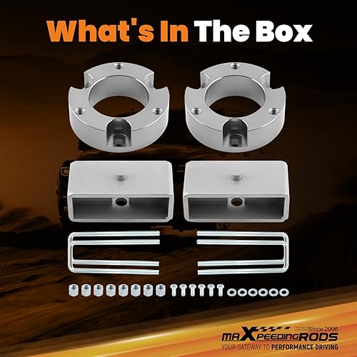 Miniatura 7 de maXpeedingrods Kit de elevación de nivelación trasera delantera de 3 pulgadas y 2 pulgadas para Toyota Tacoma 1995-2004 2WD 4WD, solo 6 lengüetas,
