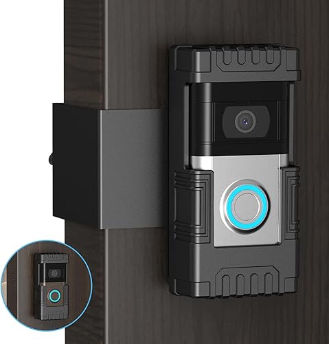 Soporte antirrobo para timbre con ángulo ajustable (45 izquierdaderecha), soporte para timbre de puerta de video 1233 Plus4(versión 2020)(versión