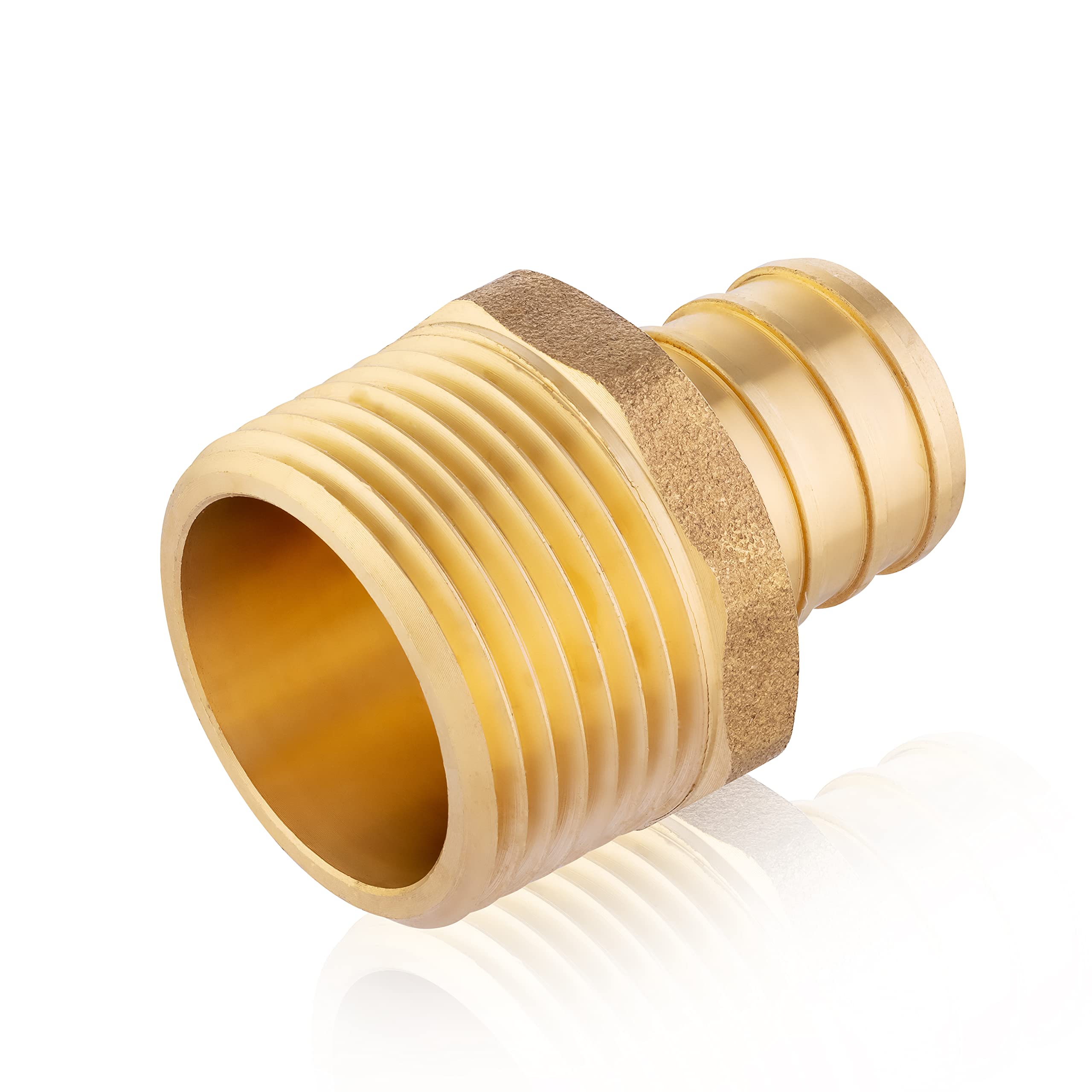 Paquete de 50 accesorios de crimpado Pex EFIELD de 3/4 pulgadas, adaptadores NPT macho NPT de 3/4 pulgadas x 3/4 pulgadas, ASTM F1807