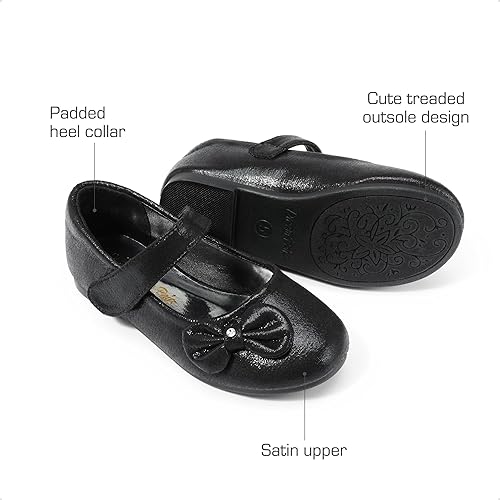 Miniatura 3 de DREAM PAIRS Zapatos de vestir Mary Jane para niñas pequeñas, uniformes escolares para niñas, zapatos de bailarina con lazo