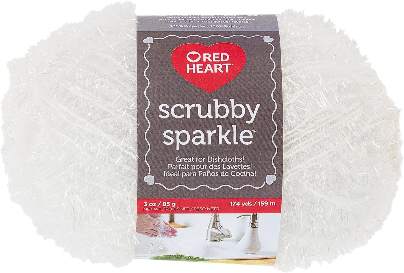 15 Pack Red Heart® Scrubby Sparkle™ Yarn