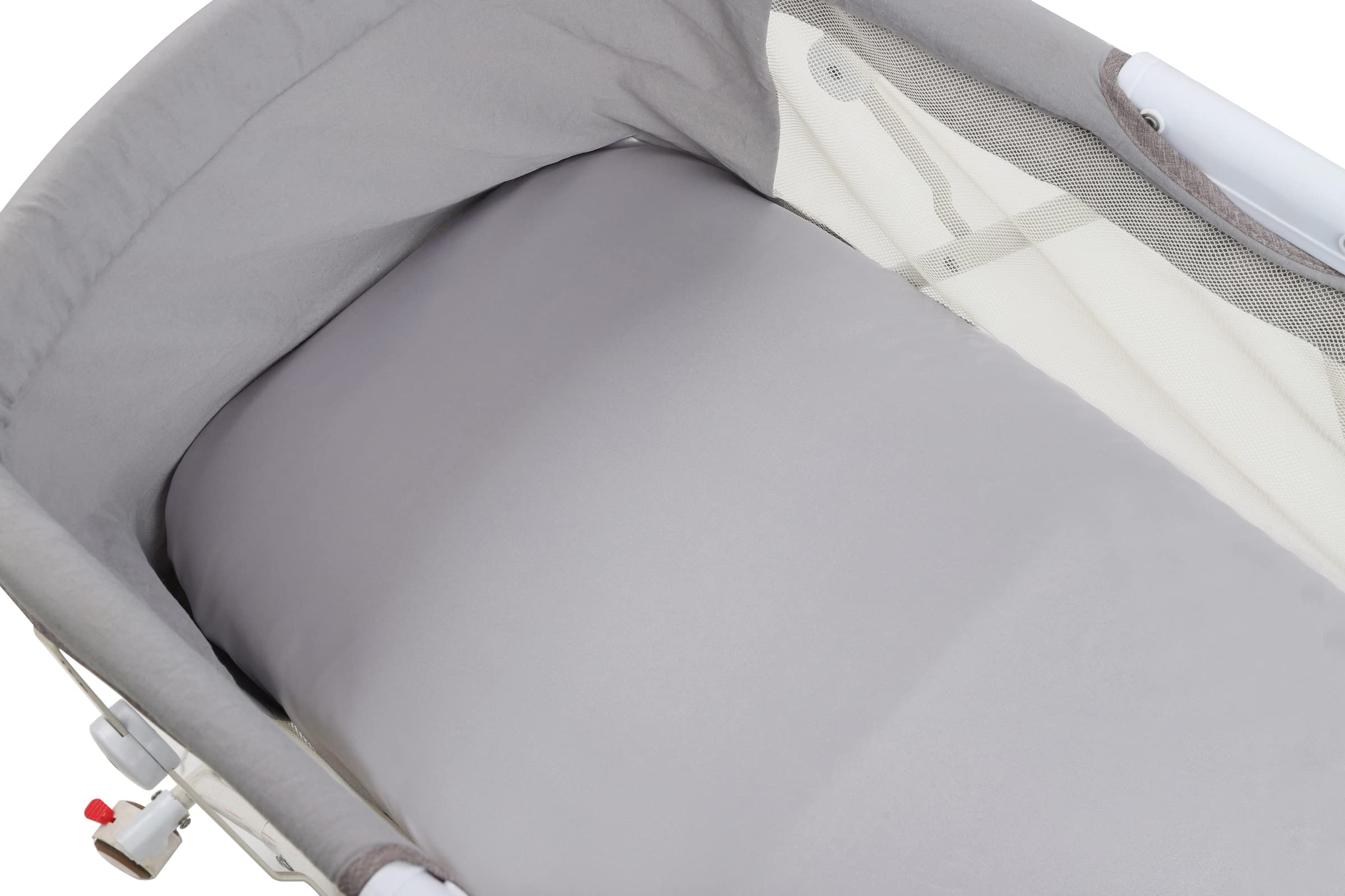 Lot de 2 draps de berceau en satin ultra doux en soie pour berceau, rectangulaire, sablier, ovale, protection pour les cheveux et la peau de bébé, draps de berceau ou de couffin, gris clair et rose