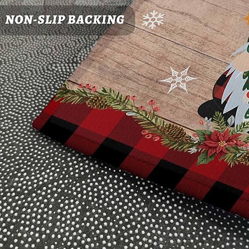 Miniatura 134 de Alfombras de cocina de Navidad absorbentes antideslizantes para piso, árbol de Navidad, muñeco de nieve y copo de nieve, alfombras y tapetes