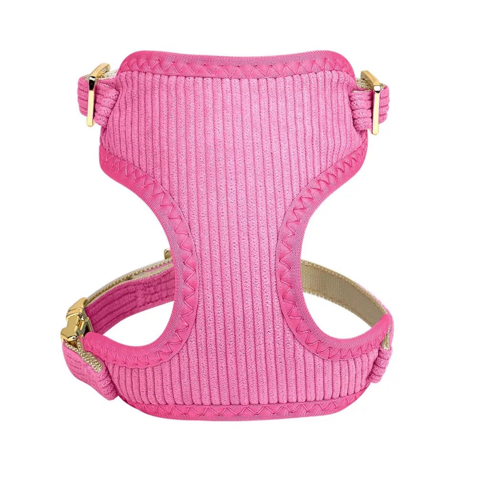 Juego de arnés y correa para perros medianos y pequeños, 3 collares y correas ajustables con pajarita, chaleco acolchado de malla suave transpirable para cachorros y perros pequeños, rosa, M