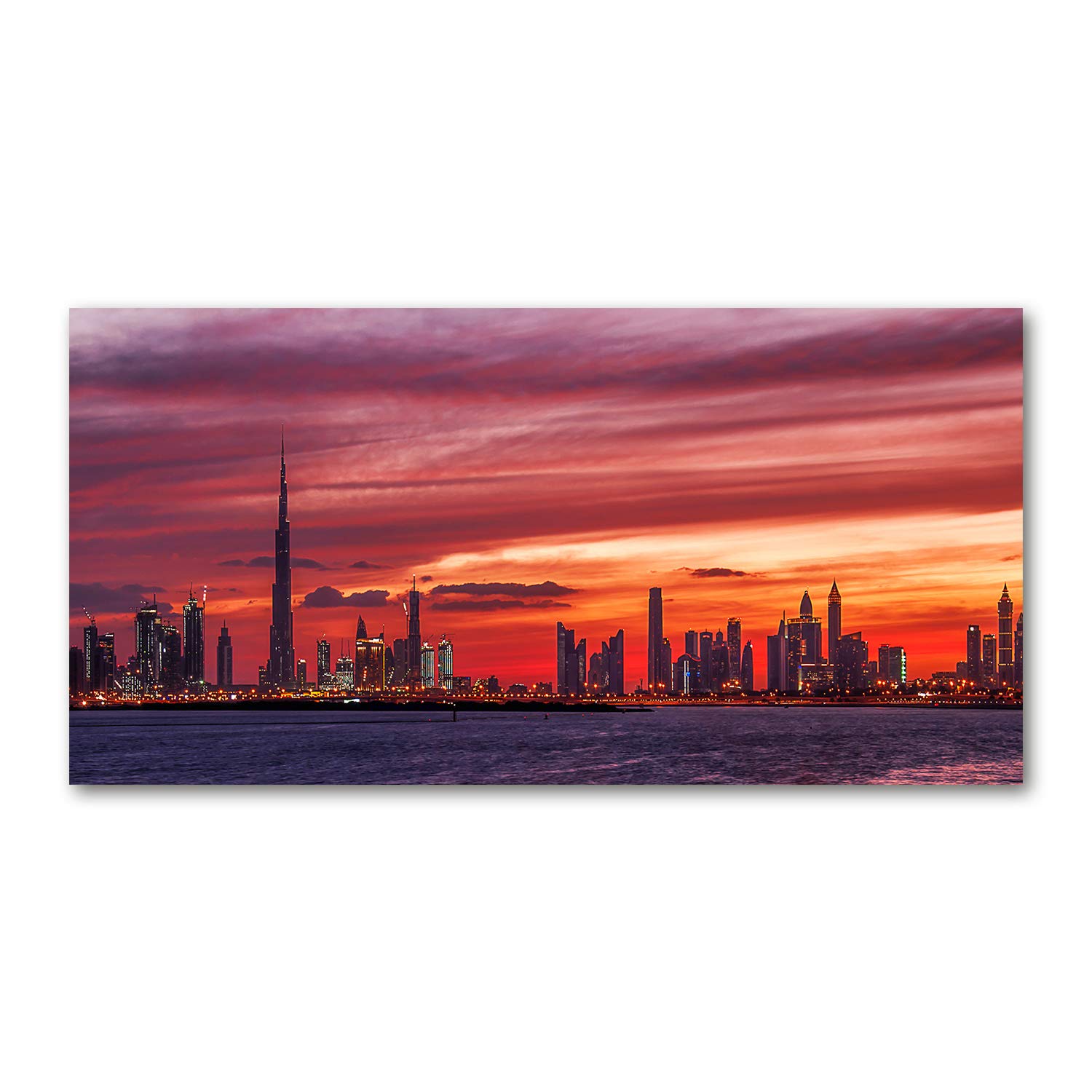 Tableau en verre acrylique Dubai 120x60cm pour décoration murale moderne