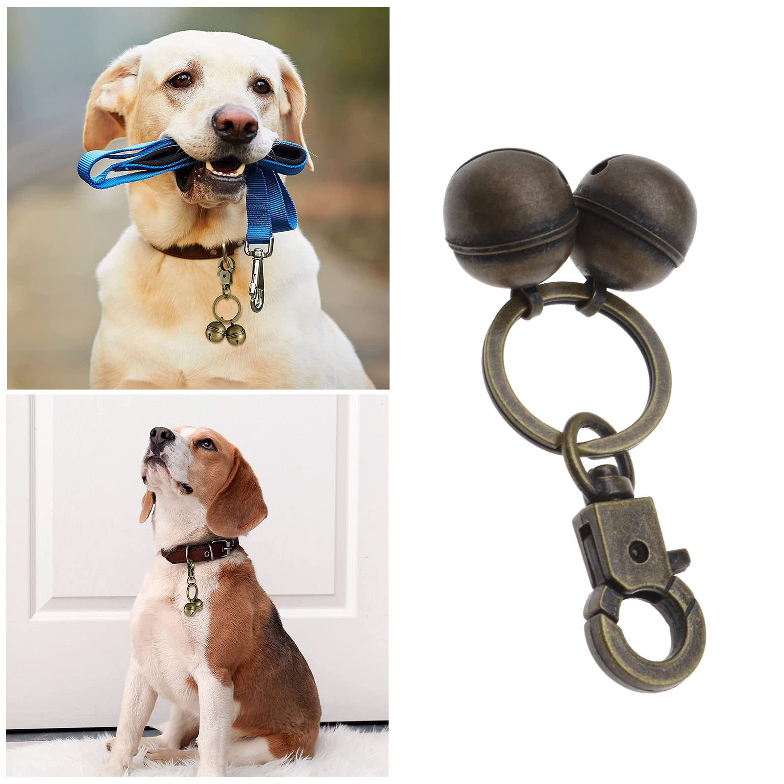 IVIA PET Katzenglocken-Set – 4 Glocken Mit Clips Für Hundehalsband, Laut & Robust (verschiedene Größen)