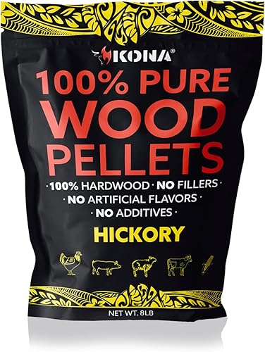 Miniatura 5 de Kona 100% pellets ahumadores de nogal, diseñados para parrilla Ninja Woodfire al aire libre, bolsa resellable de 2 libras