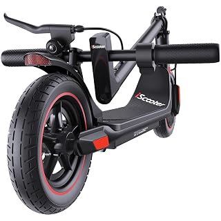 iScooter Electric Scooter for Adults&Big Kids, Portable Foldable E-Scooter | Cruise control, Smart App, dual braking, LED lights, and pneumatic tires for smooth campus, city, and daily rides - Amazon product rated Grade A