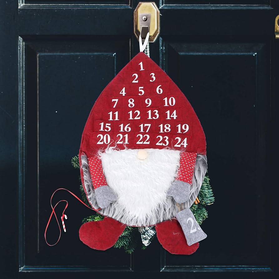 Amazon.com: PRETYZOOM Christmas Countdown Calendar Swedish Gnome Felt Advent  Calendar with 25 Days Pockets Xmas Countdown to Christmas Advent Calendar  for Kids Christmas Decorations : Home & Kitchen