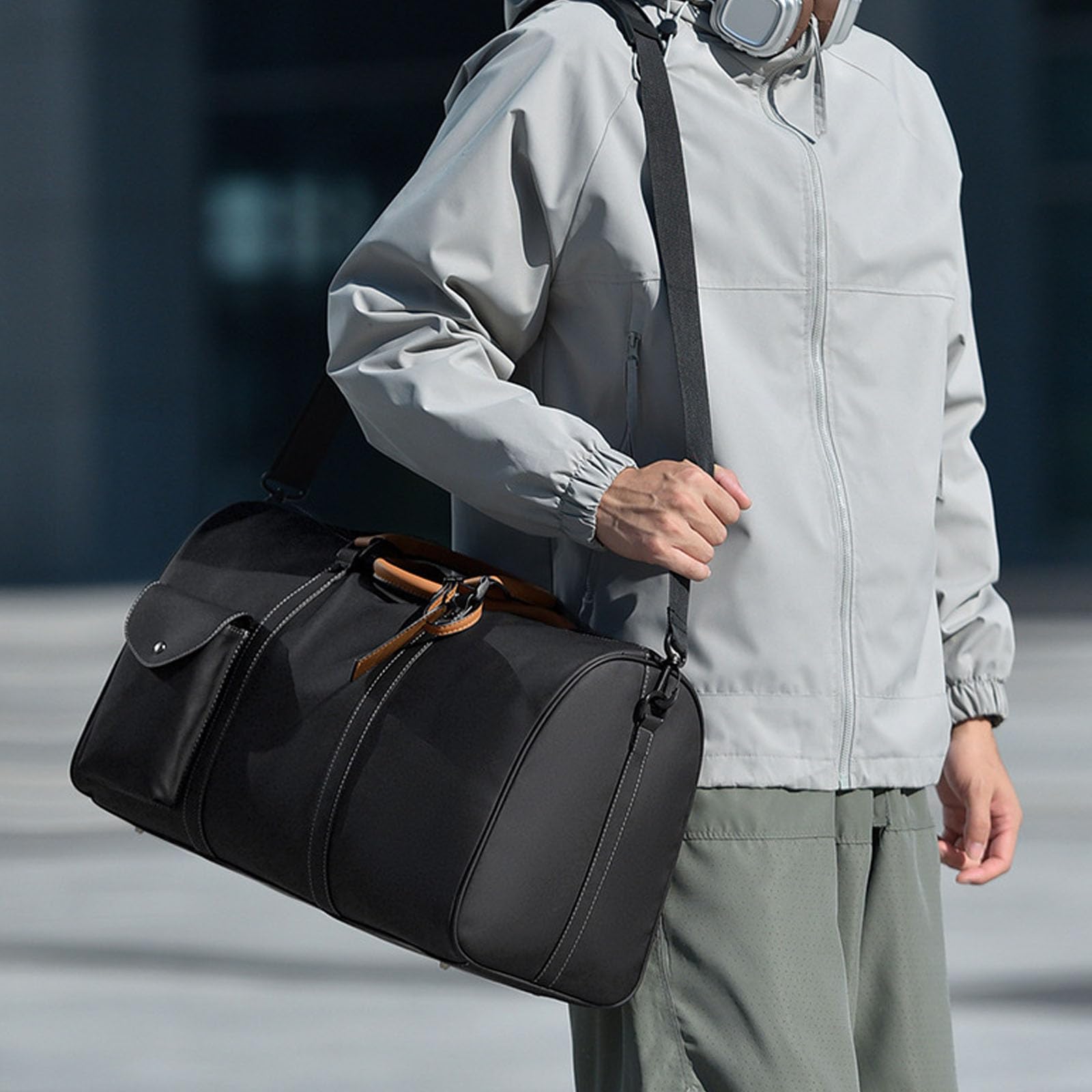 Bolso De Viaje, Las Bolsas Deportivas Y Las Bolsas De Viaje De Fin De Semana Son Adecuadas para Viajes De Negocios Y Deportivos, Y Son Unisex (Negro)